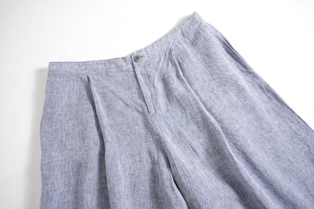 228y*大きい50サイズ 23区×LIBECO リベコ リネン ワイドパンツ