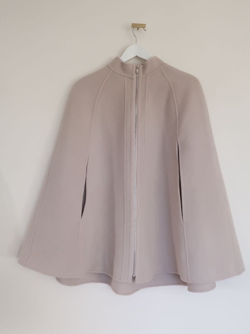 ANAYI 23AWシャルムビーバーミドルケープコート ベージュ38 - メルカリ