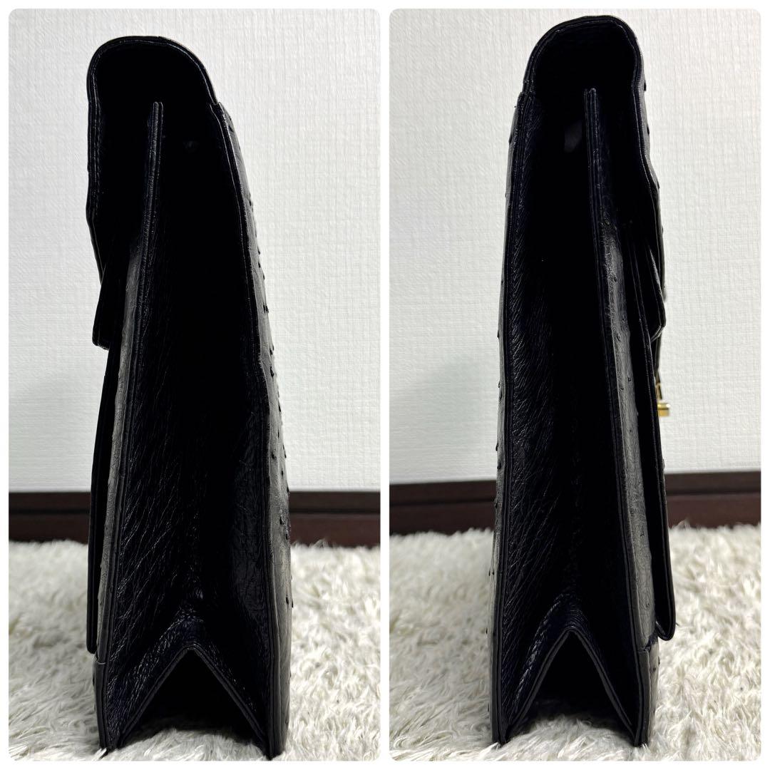 タグ付き 極美品 定価58万 バリー オーストリッチ ビジネスバッグ A4