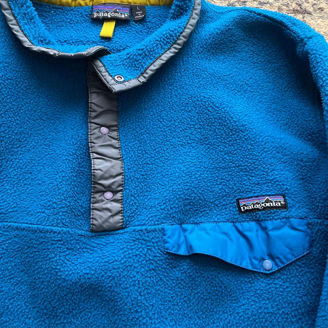 90s パタゴニア スナップt 前立てナイロン ターコイズ カレー 検 80s