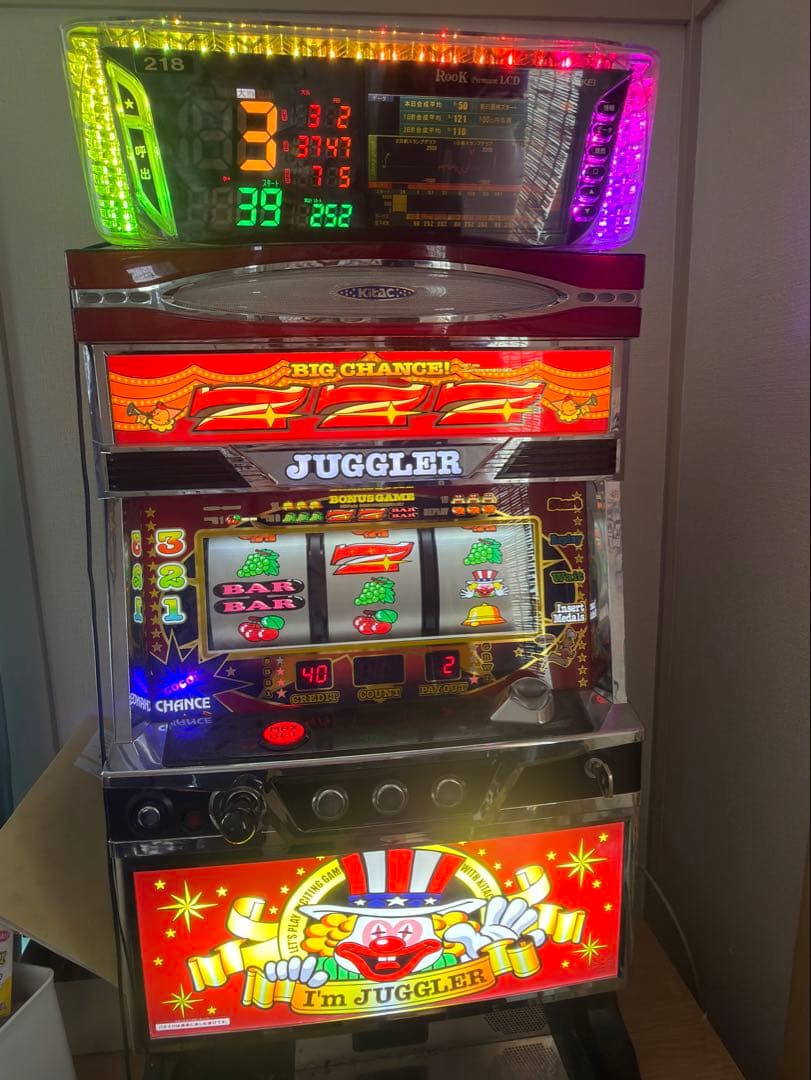 アイムジャグラー実機 不要機付き 家庭用 カウンター付き※引き取り限定！！ アイムジャグラー 実機 コイン不要機付 設定キー付 家庭用 - メルカリ