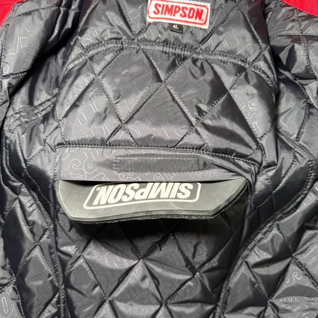 ☆SIMPSON Racing ジャケット レッド 4L 刺繍ロゴ キルティング - メルカリ
