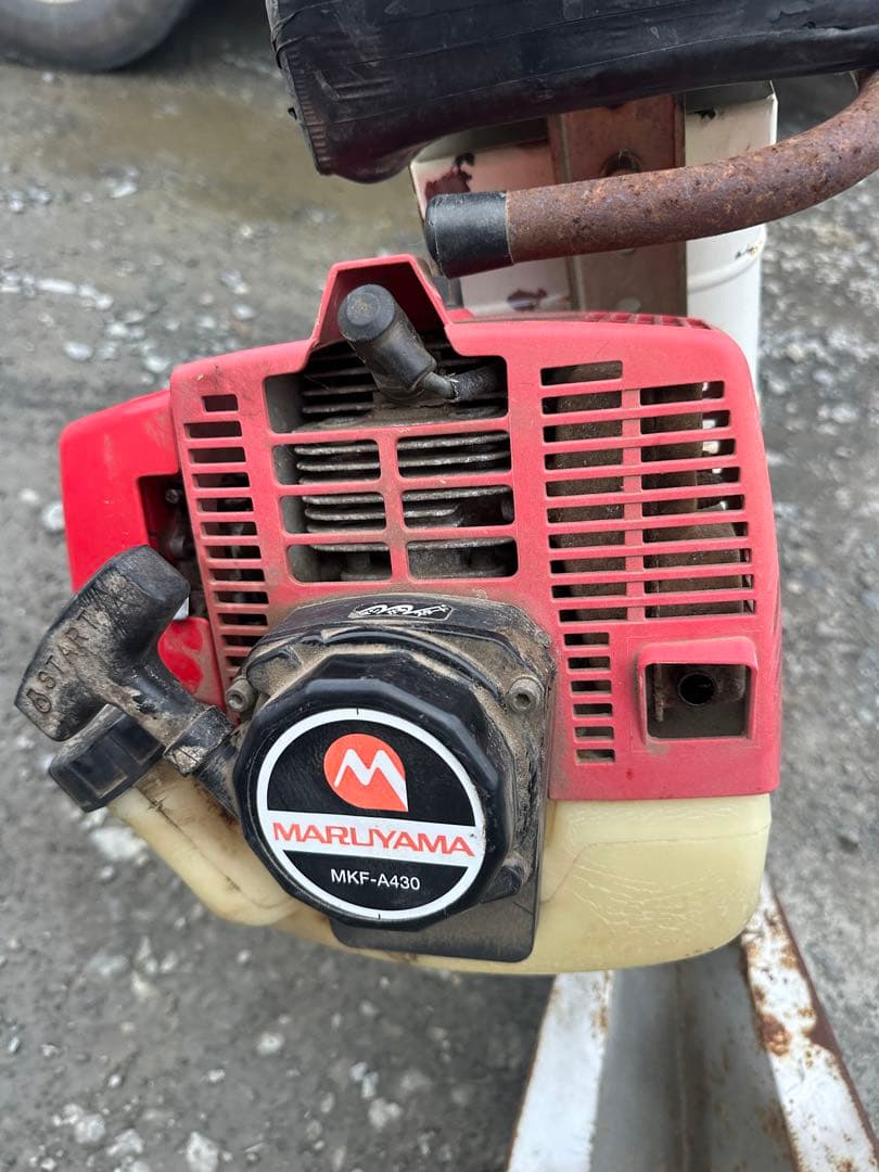 丸山田面ライダー 溝切機 乗用 水田溝切り 発機械の作動状態は良好岩手