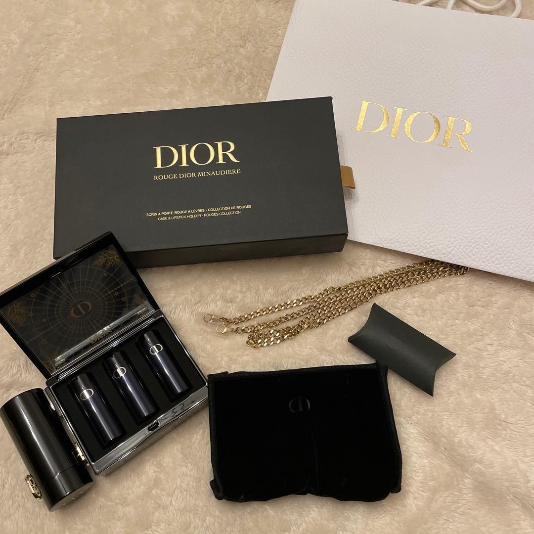 口紅 Dior Rouge Dior Minaudiere Dior ROUGE DIOR MINAUDIÈRE CLUTCH LIMITED EDITION Holiday Set