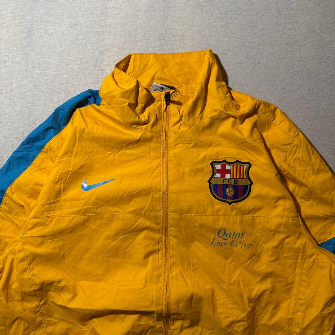13-14 NIKE FCバルセロナ サッカー ナイロンジャケット ジャージ L