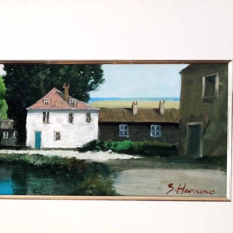 ☆春野修一☆「プロヴァンス」油絵 WSM 未使用額！