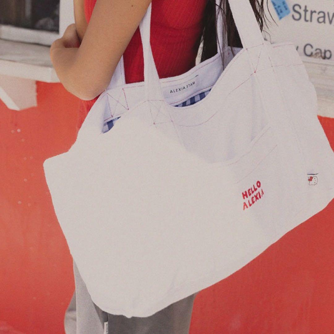 ALEXIASTAM サンリオ キティ 限定 ビーチバッグ トートバッグ 白