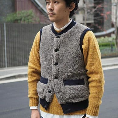 希少サイズ 42 XL相当 フリース パイルベスト ヘラーズカフェ ウエア