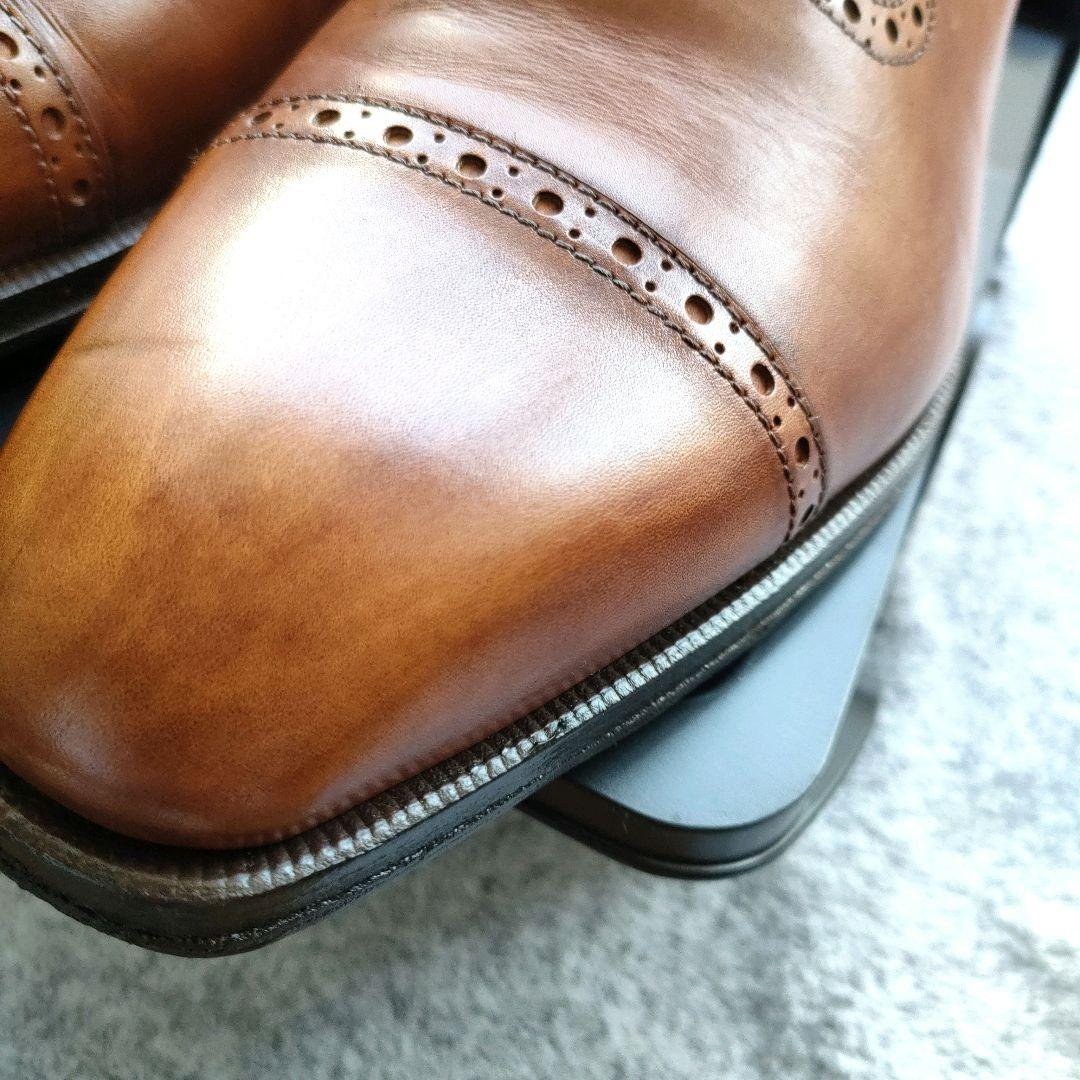 ★美品★トレーディングポストbyアルマス【24.5cm】セミブローグ　茶色