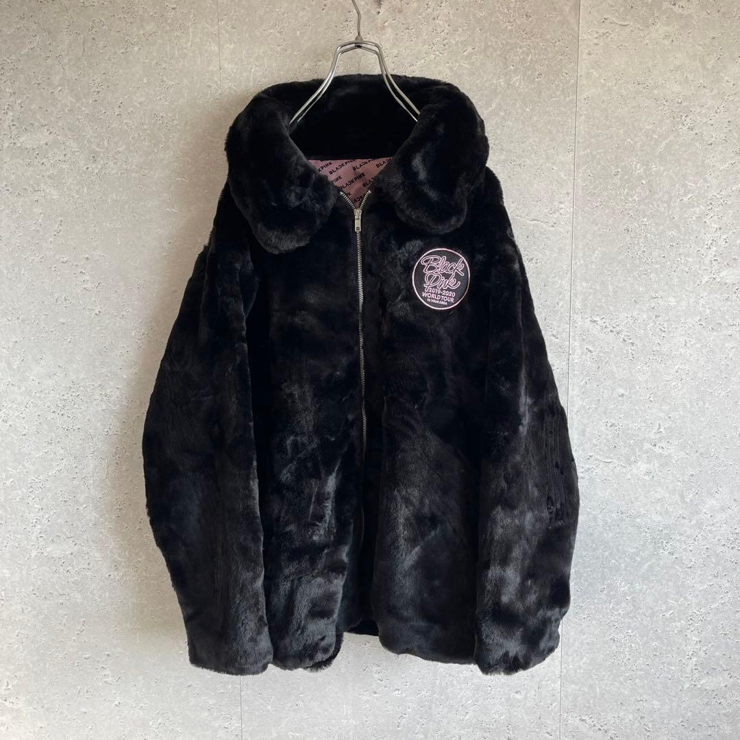 BLACKPINK フェイクファー コートジャケット K-POP ブラックピンク