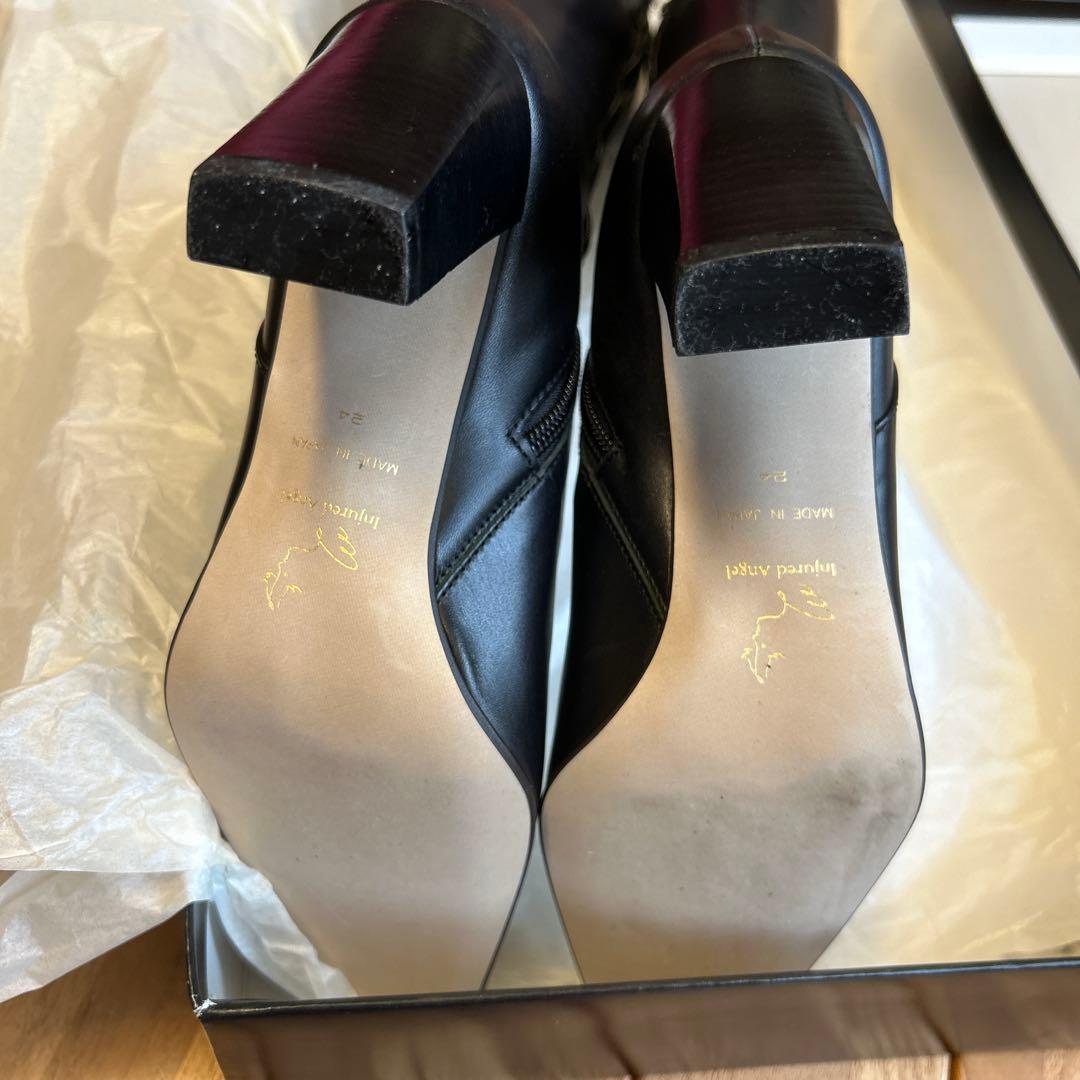 ブティックオオサキ 新品ロングブーツ 黒 24㎝