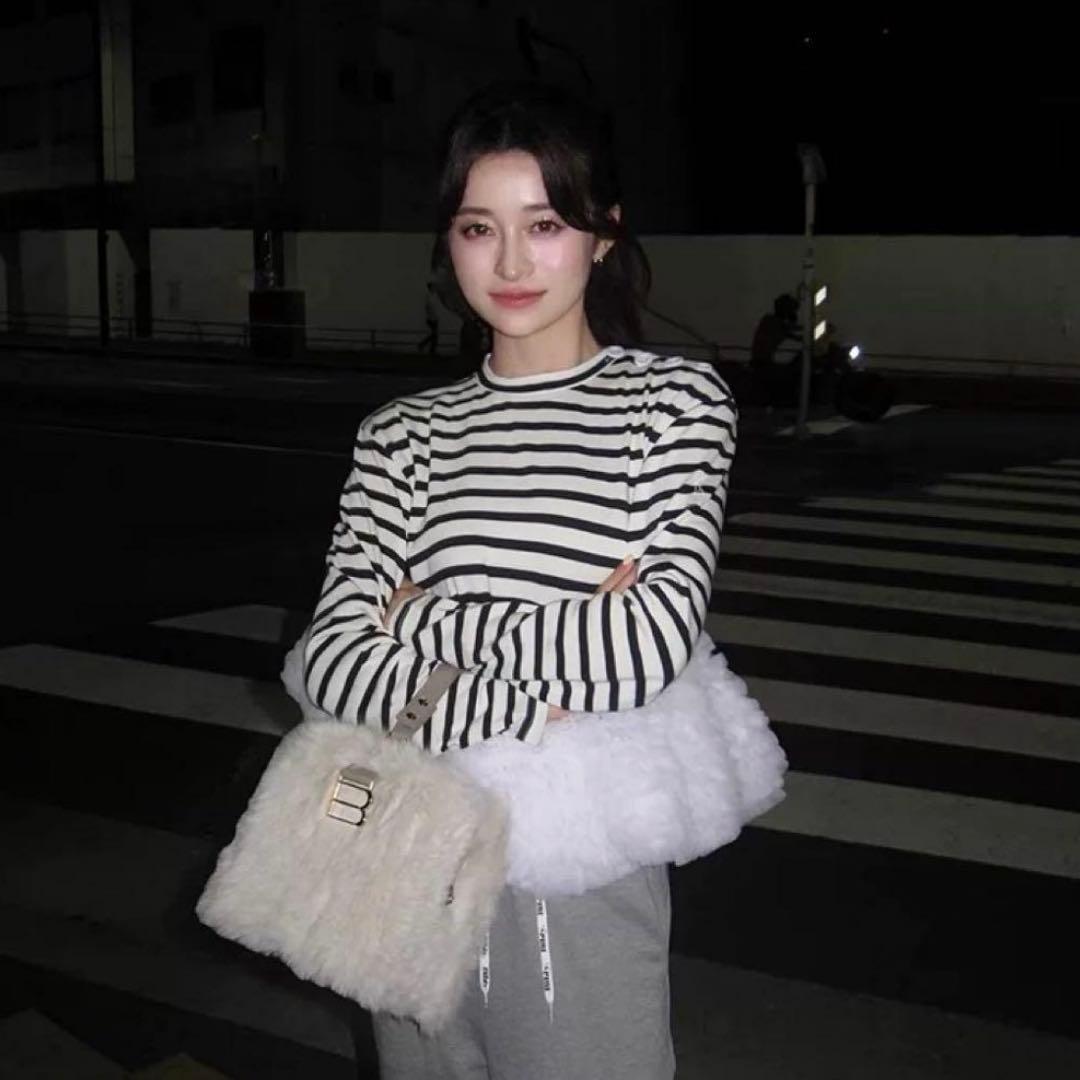 BIBIY. ボーダー×チュールトップス - メルカリ