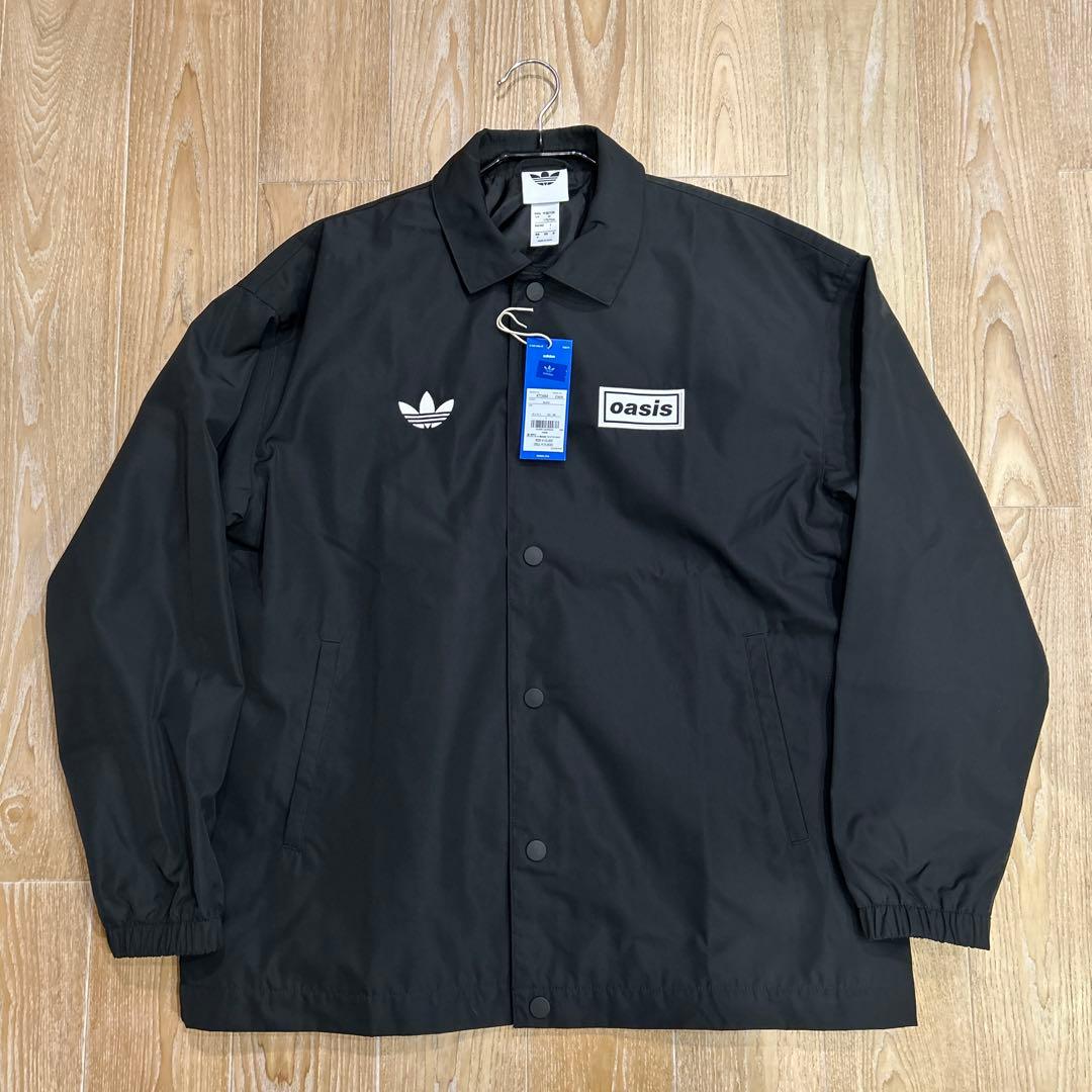 adidas oasis ブラック コーチジャケット - メルカリ
