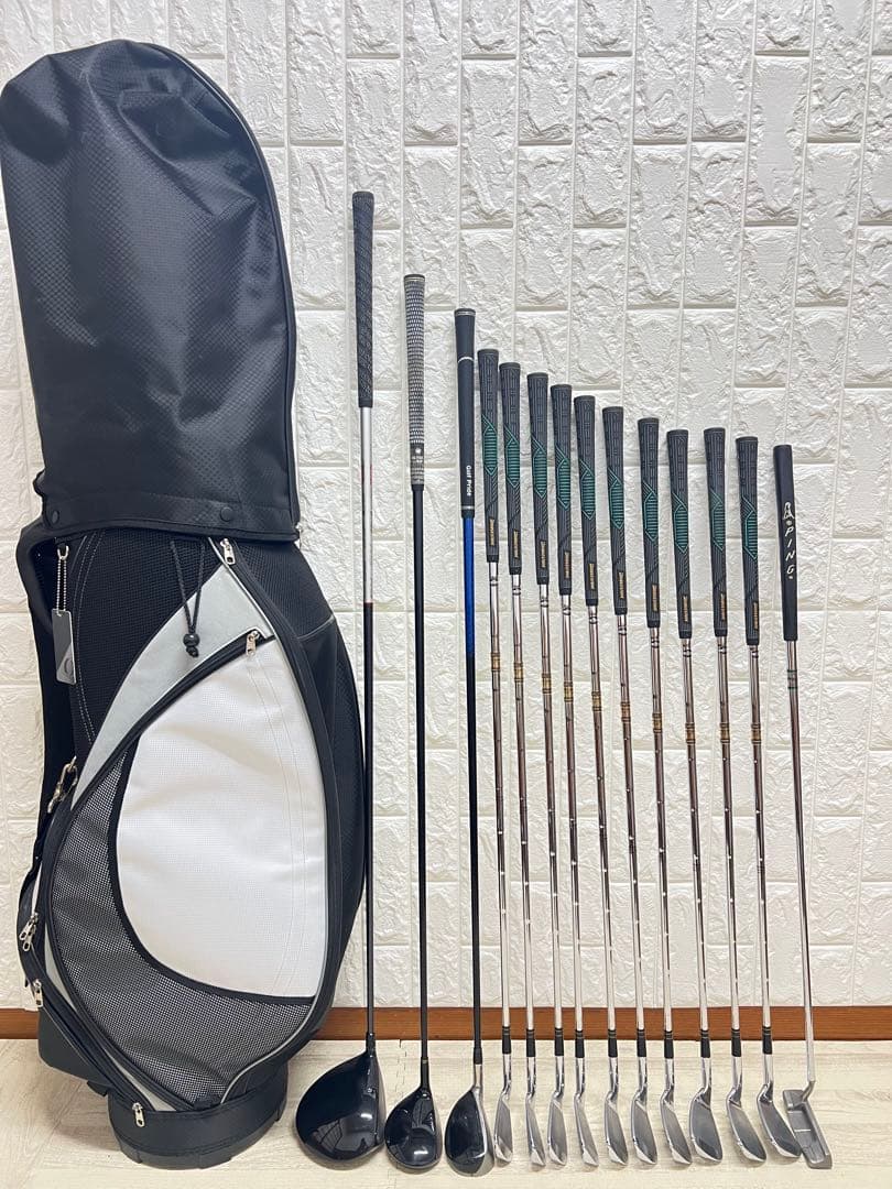 初心者おすすめ メンズ ゴルフクラブセット テーラーメイド キャディバック付 テーラーメイド他 メンズ初心者向け13本＋キャディバッグセット