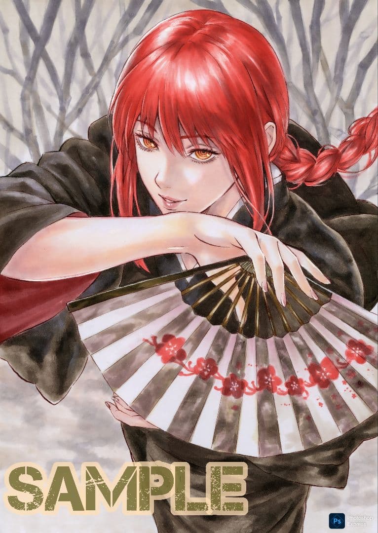 手描きイラスト ファンアート チェンソーマン マキマ B5 - メルカリ