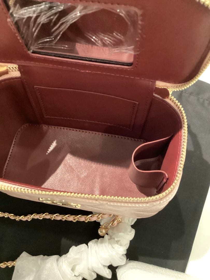 CHANEL パールハンドルバニティチェーンショルダーピンク ノベルティ