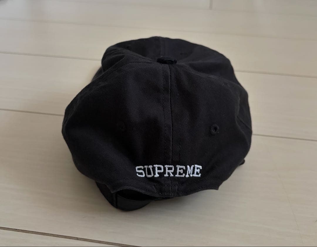 《美品》supreme キャップ　黒　2-Tone S Logo 6-Panel