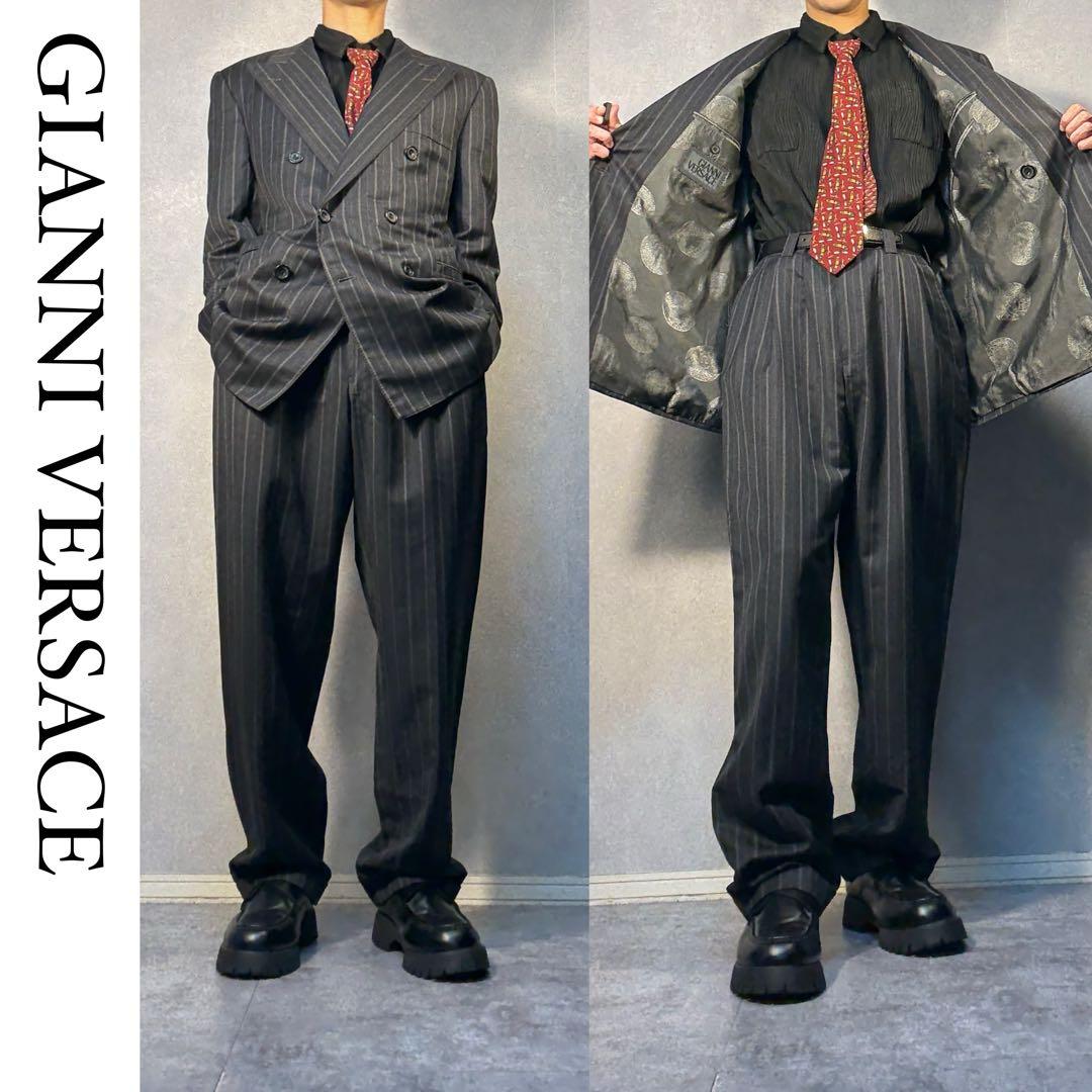 美品】VERSACE セットアップ ダブル メデューサ チャコール - メルカリ