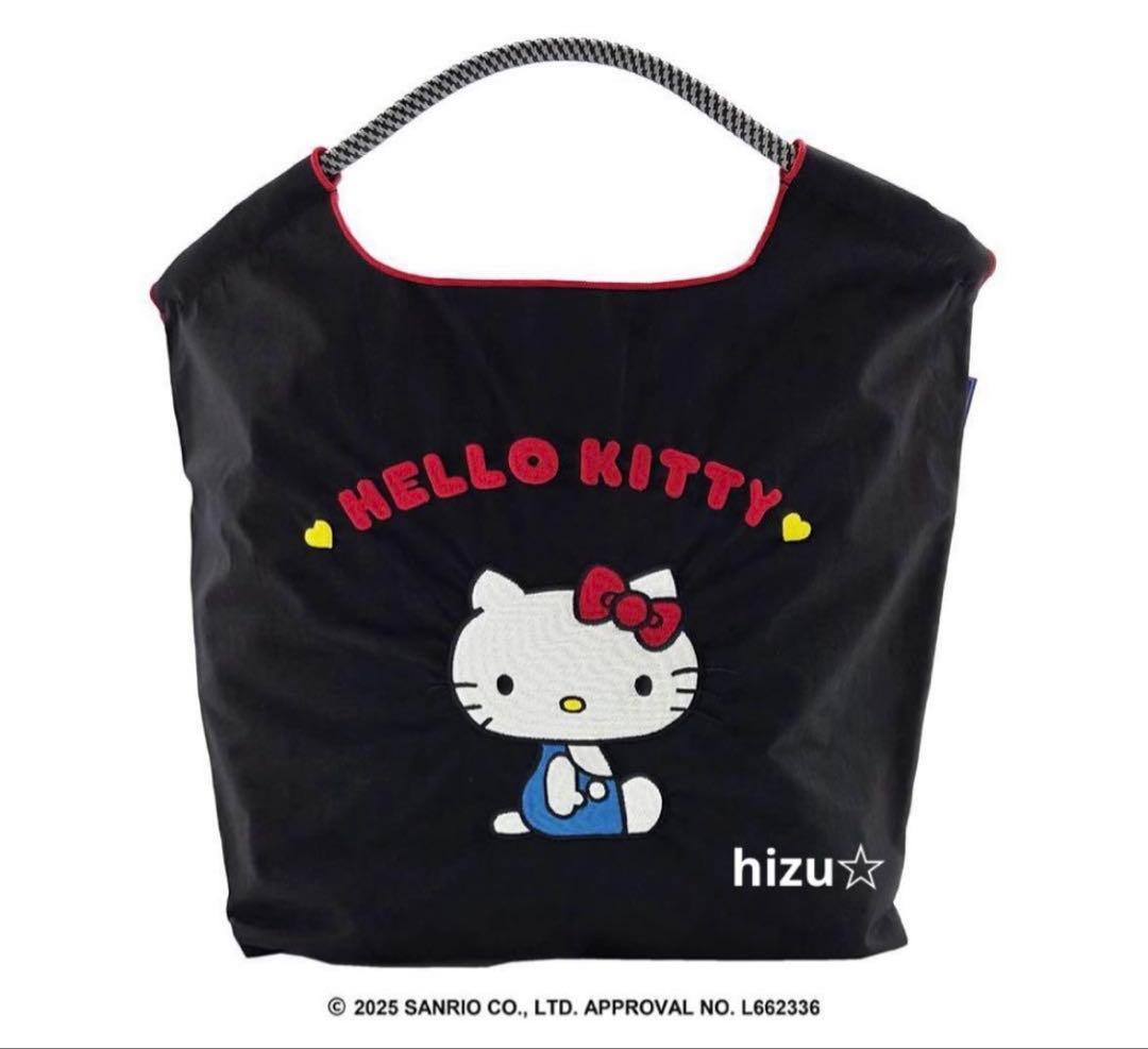 新品・未使用☆ボールアンドチェーン キティ エコバッグ ブラック M