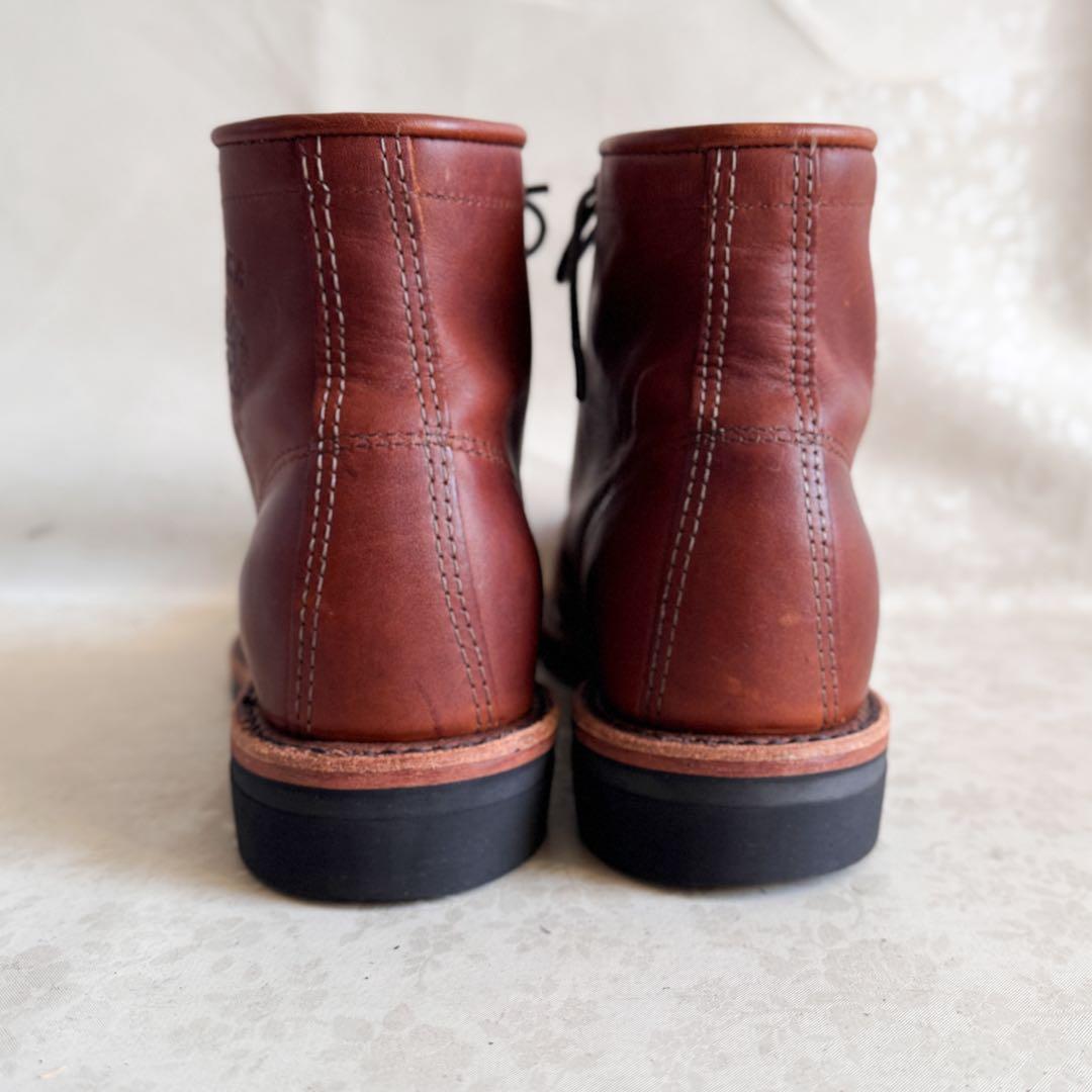 Chippewa チペワ 刺繍 黒タグ ワークブーツ レースアップ 7.5cm