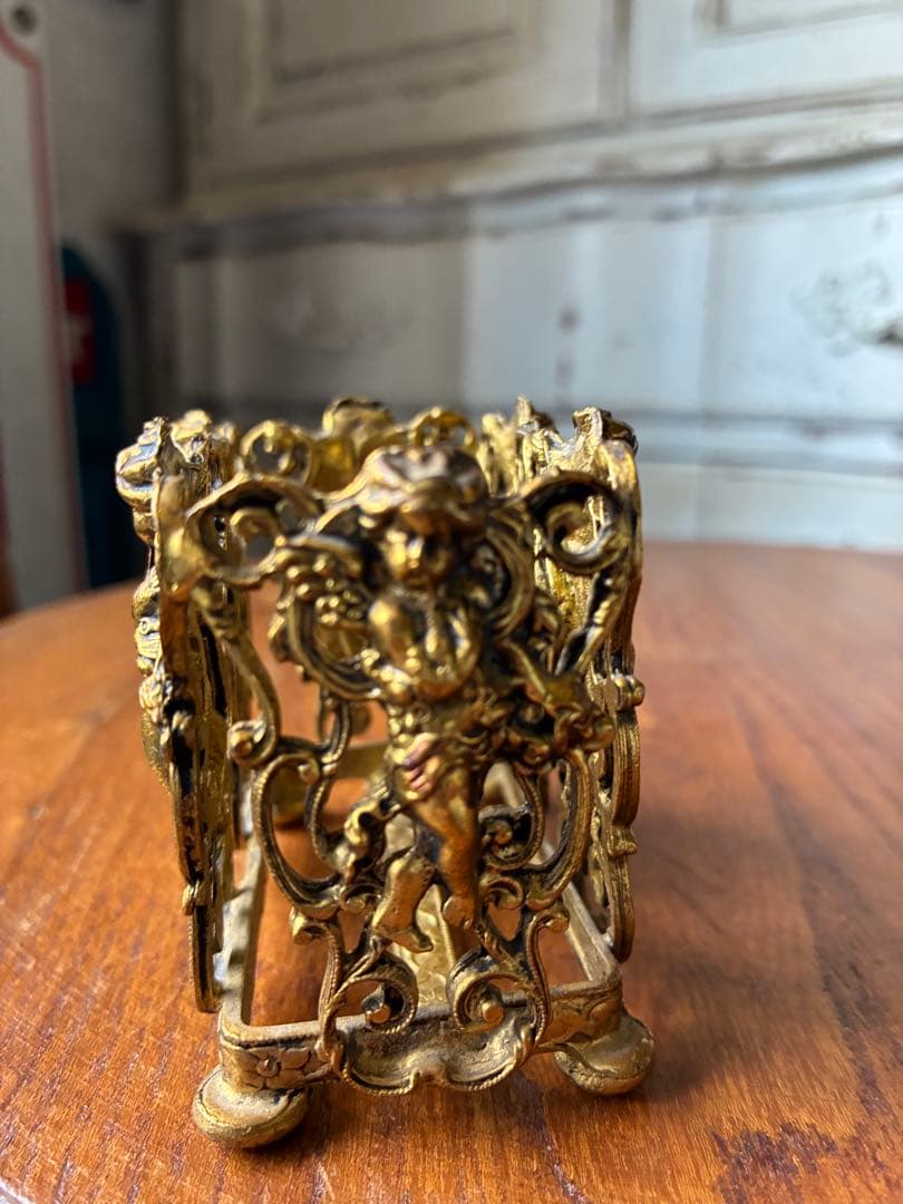 フランス アンティーク オルモル 香水瓶 ホルダー 真鍮 エンジェル