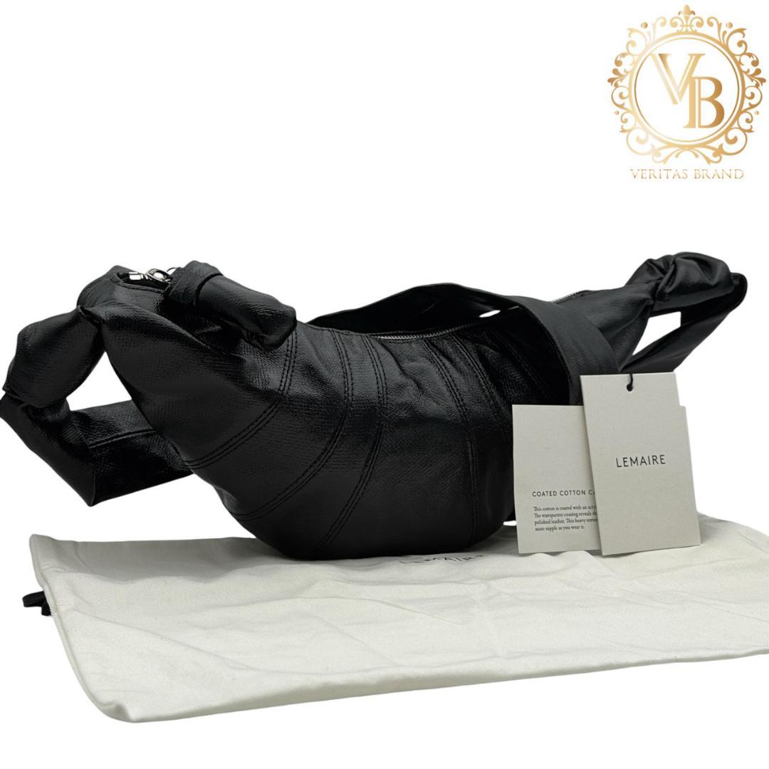 【未使用に近い】ルメール クロワッサン スモール ショルダーバッグ 黒 中古・古着通販】LEMAIRE (ルメール) Small Croissant Bag/Dc スモール