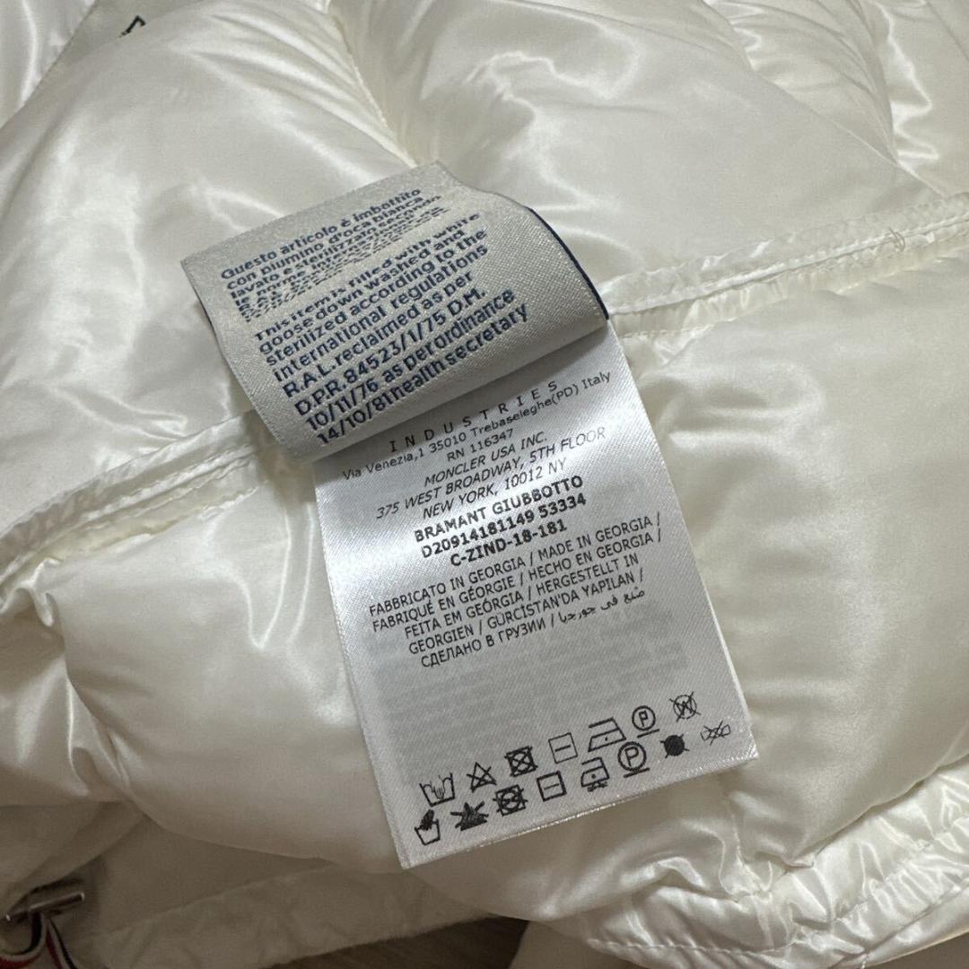 モンクレール ブラマント ダウンジャケット Wワッペン size 7 ホワイト