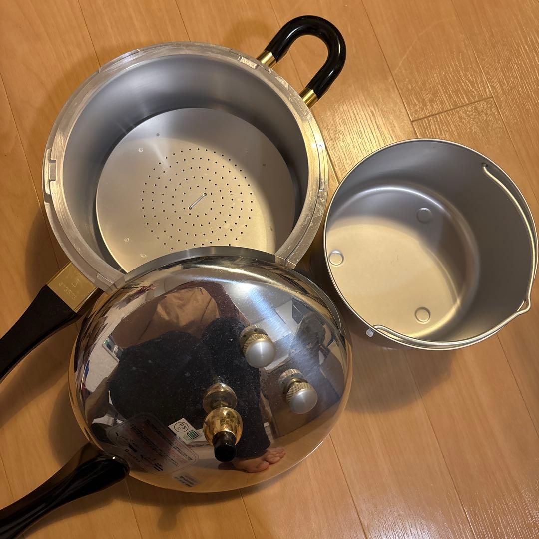 一度使用のみ】平和 ヘイワ アルミ 片手 圧力鍋 PC-45A