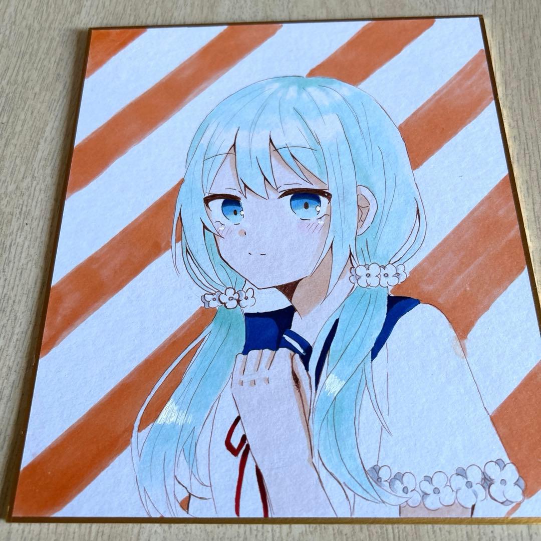 プロセカ 宵崎奏 ファンアート 手描きイラスト 色紙 - メルカリ