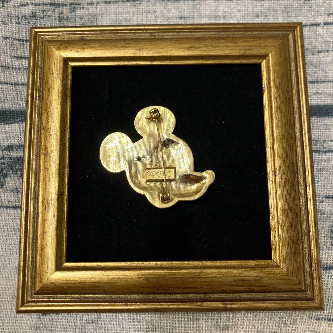 WDP レトロ ディズニー ミッキーマウス ヴィンテージブローチ ゴールド