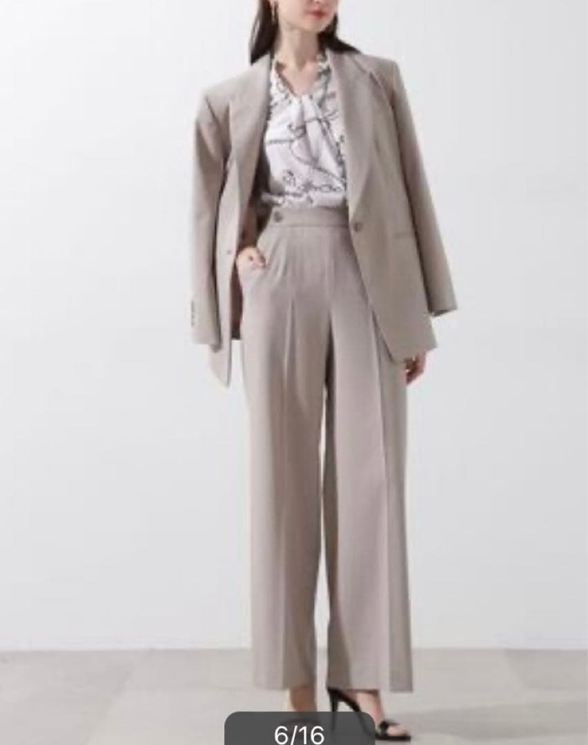 美品ピンキー＆ダイアン38 チェーンプリントブラウス◇ブルー系