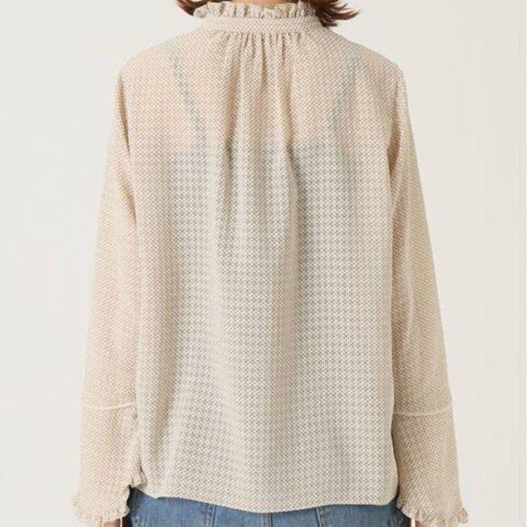 イエナラブクール ドット柄 フリル サッカー ブラウス 近年モデル 日本