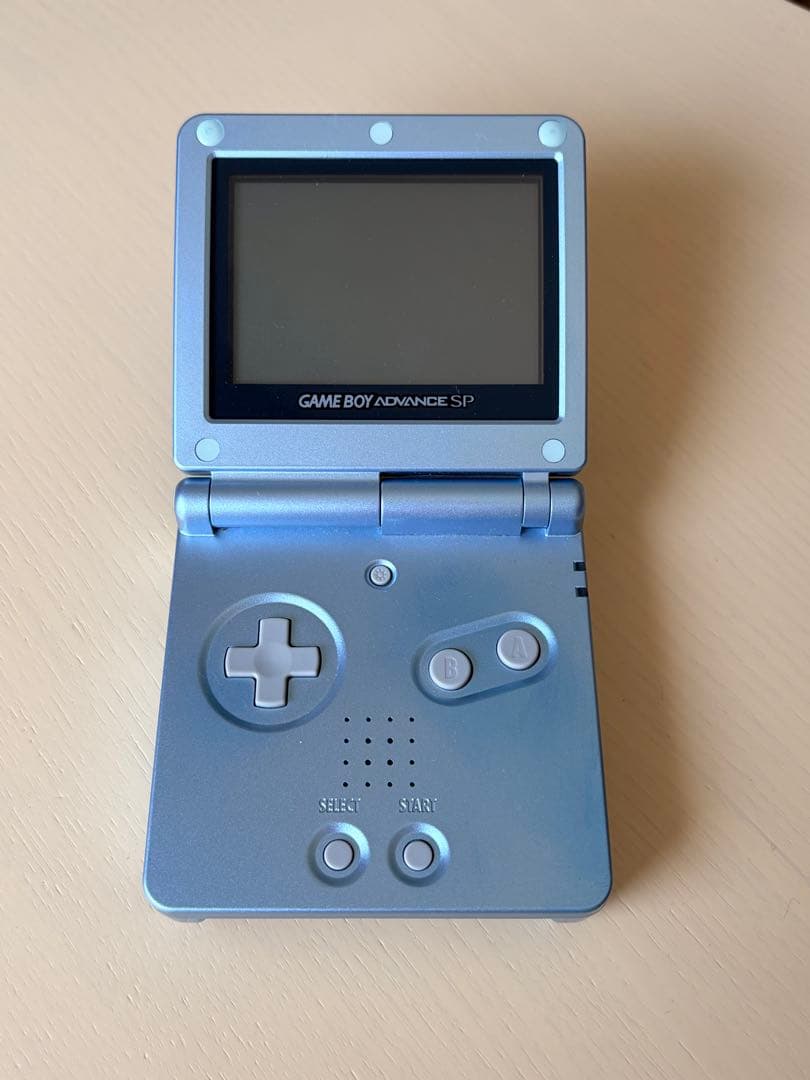 ジャンク・外装美品】ゲームボーイアドバンスSP ブルー（社外