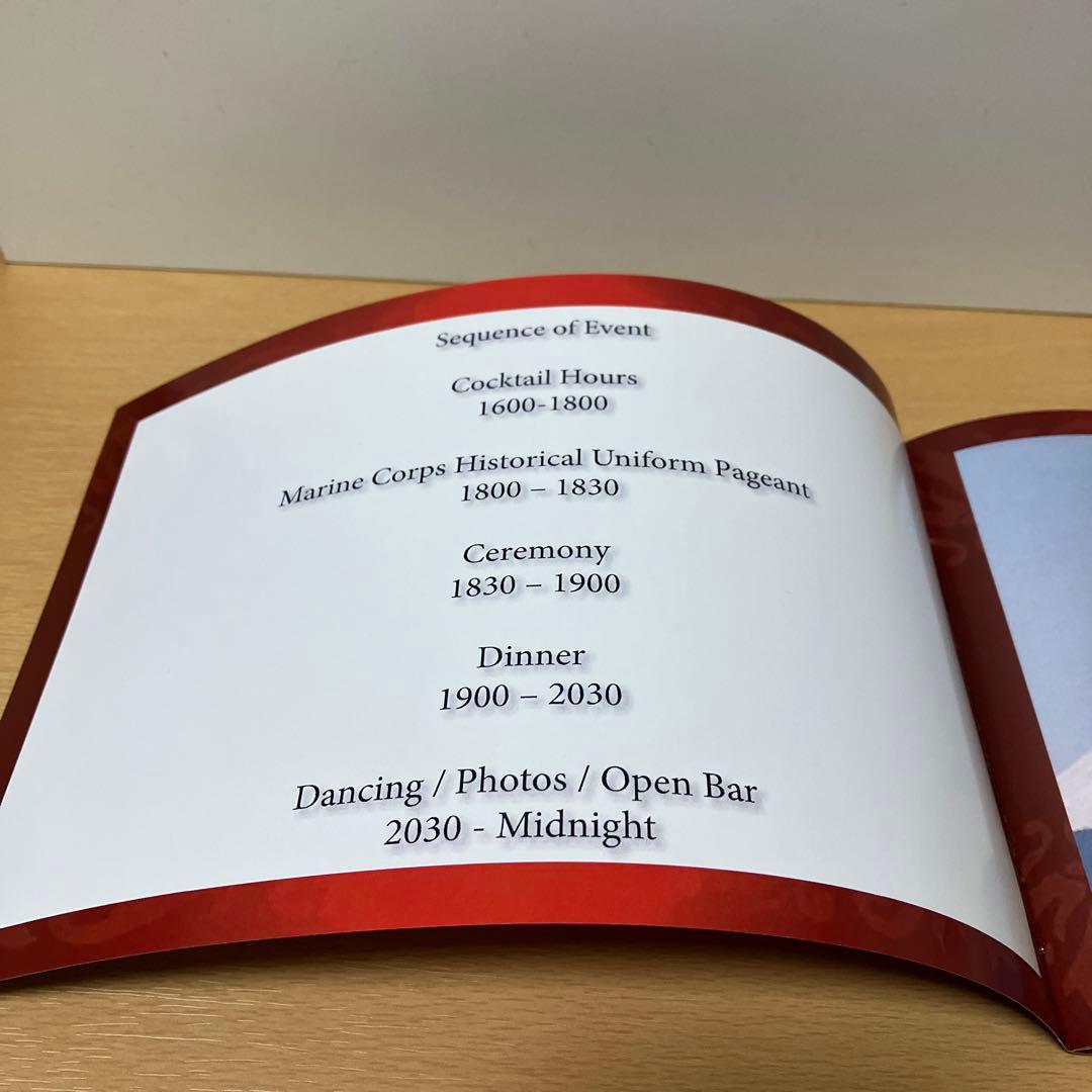 アメリカ海兵隊 創立記念周年式典 冊子 ケース付 アルコール用フラスコ