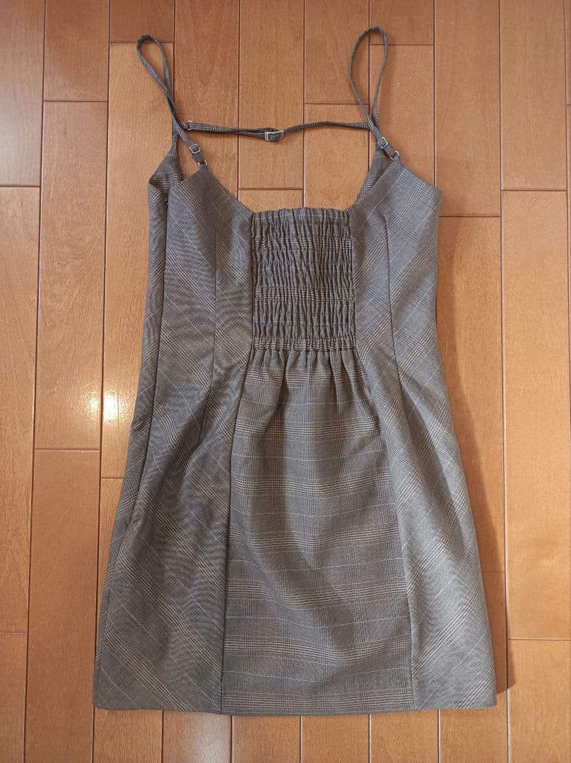 ANDMARY Betty layered check dress/brown - メルカリ