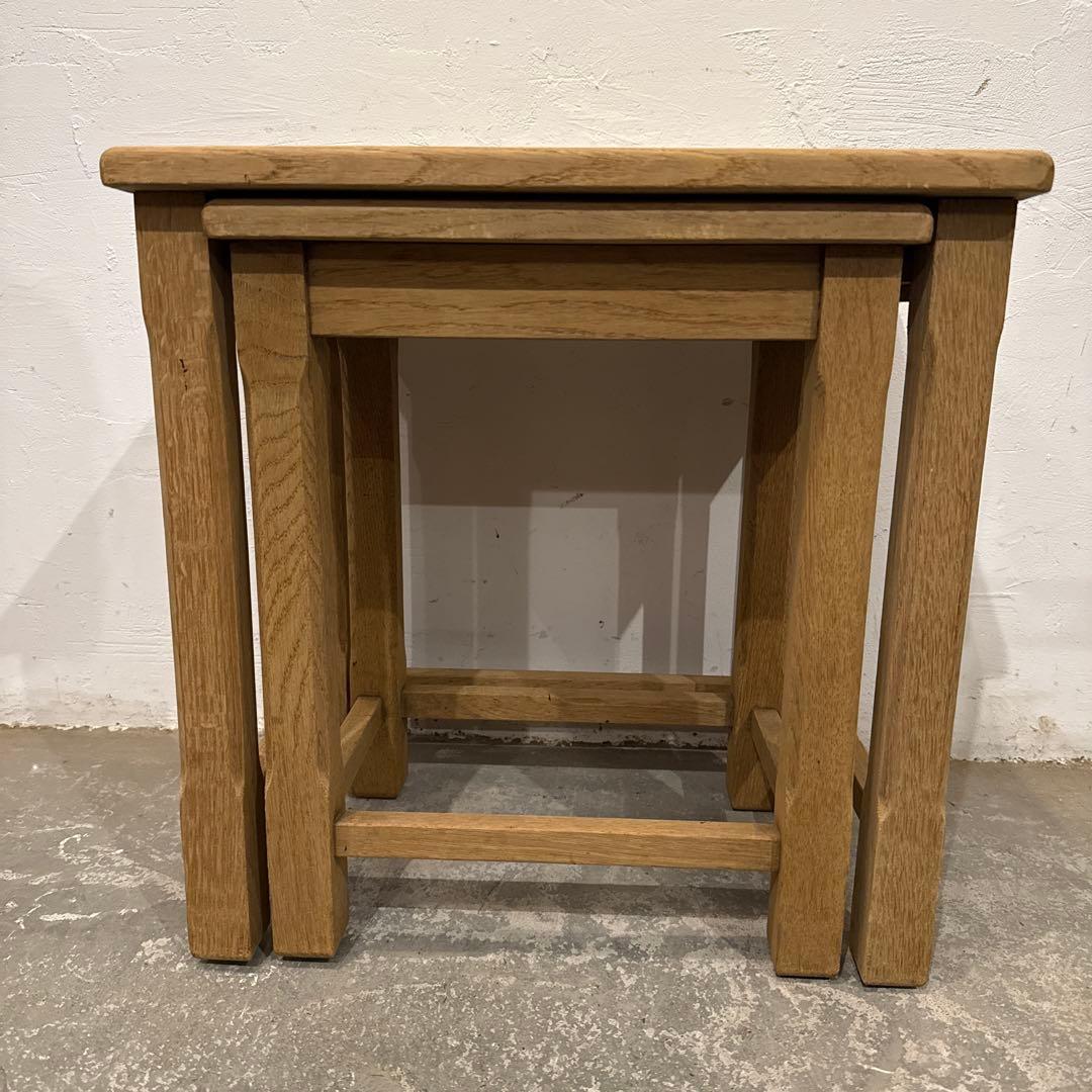 ビンテージ サイドテーブル 花台 ベッドサイドテーブル 小 剥離