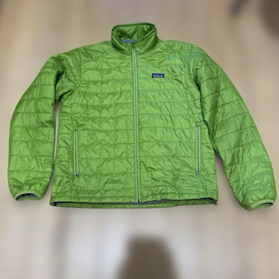 希少　パタゴニア　ナノパフ　ゲッコーグリーン　プリマロフト 希少》パタゴニア ナノパフプルオーバー プリマロフト M ゲッコー