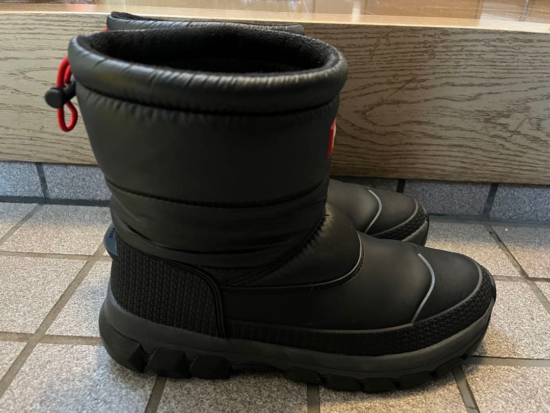 ア*ュ様 ハンター HUNTER スノーブーツ ブラック　黒　UK6 24.5c