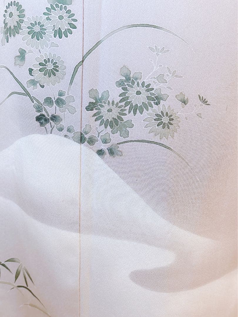 正絹 付け下げ フルセット 裄65 卒業式 入学式 お宮参 袋帯 S グレー