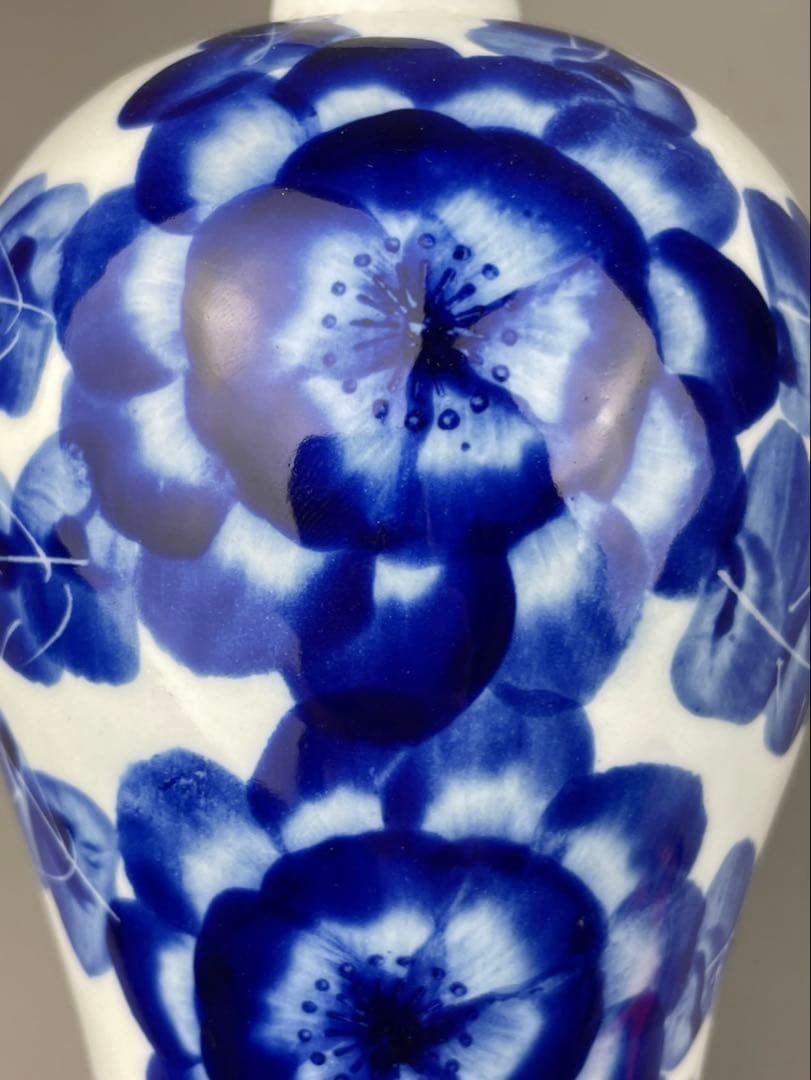中国美術 青花 花瓶 年代物 花器 徳利 ブルーローズ 染付 花入 - メルカリ