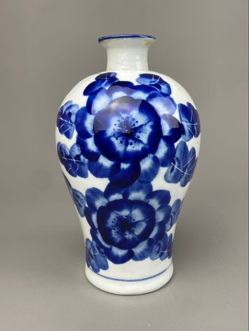 中国美術 青花 花瓶 年代物 花器 徳利 ブルーローズ 染付 花入 - メルカリ