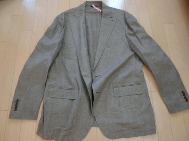 STUDIO by DÜRBAN グレー ジャケット（素材：麻）BB7体 Back Logo Text Jacket | STUDIO SEVEN (スタジオ セブン)