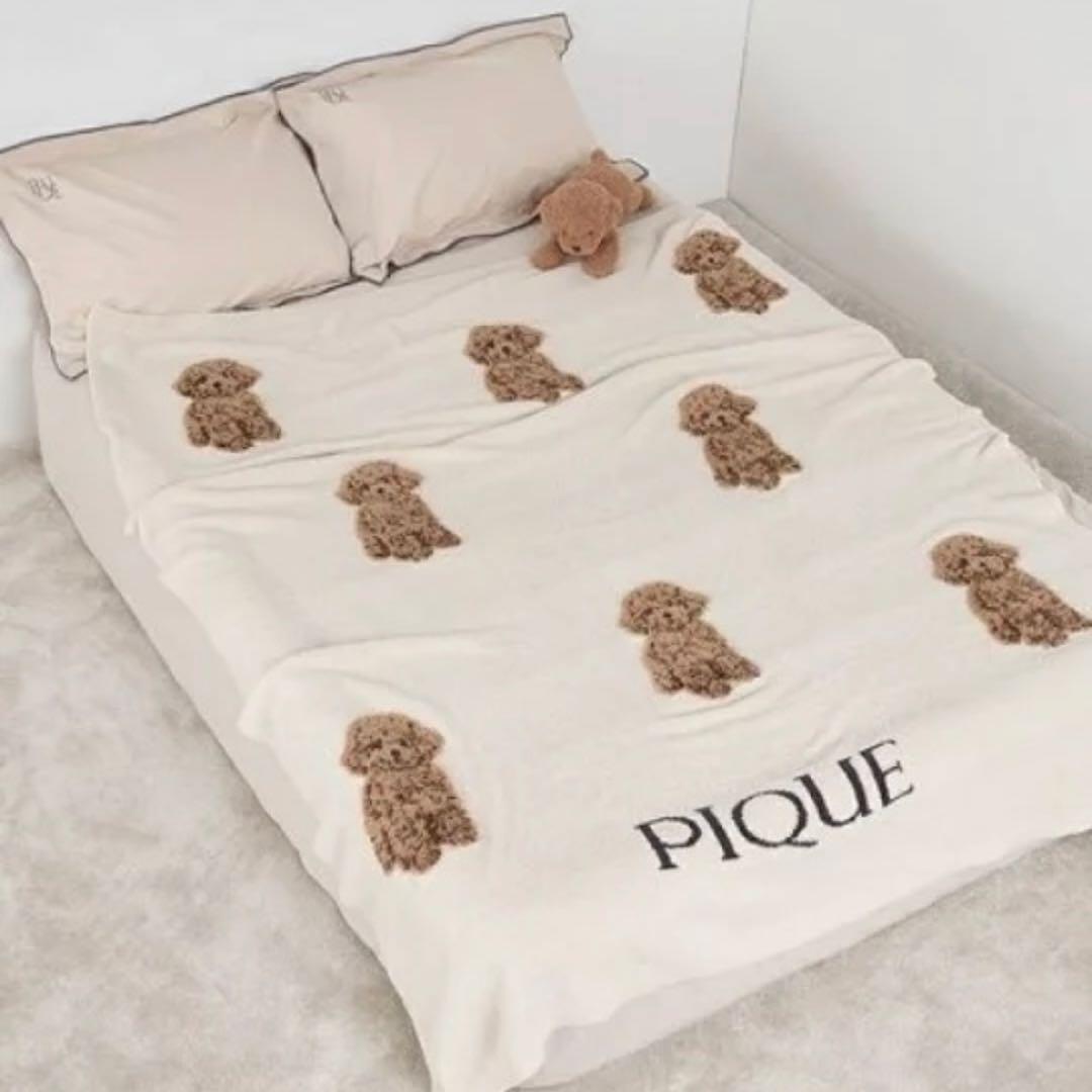 最終値下☆ジェラートピケ トイプードル ジャガードマルチカバー