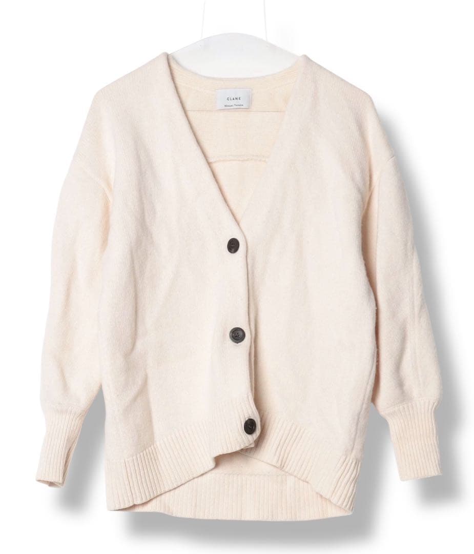 CLANE × 田中みな実 コラボ Vネック ニット カーディガン ホワイト