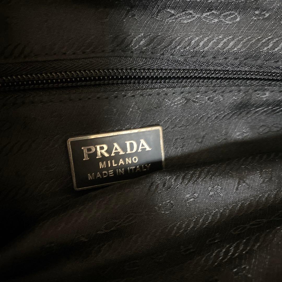90s PRADA ブラック ナイロン ハンドバッグ old ノームコア y2k PRADA