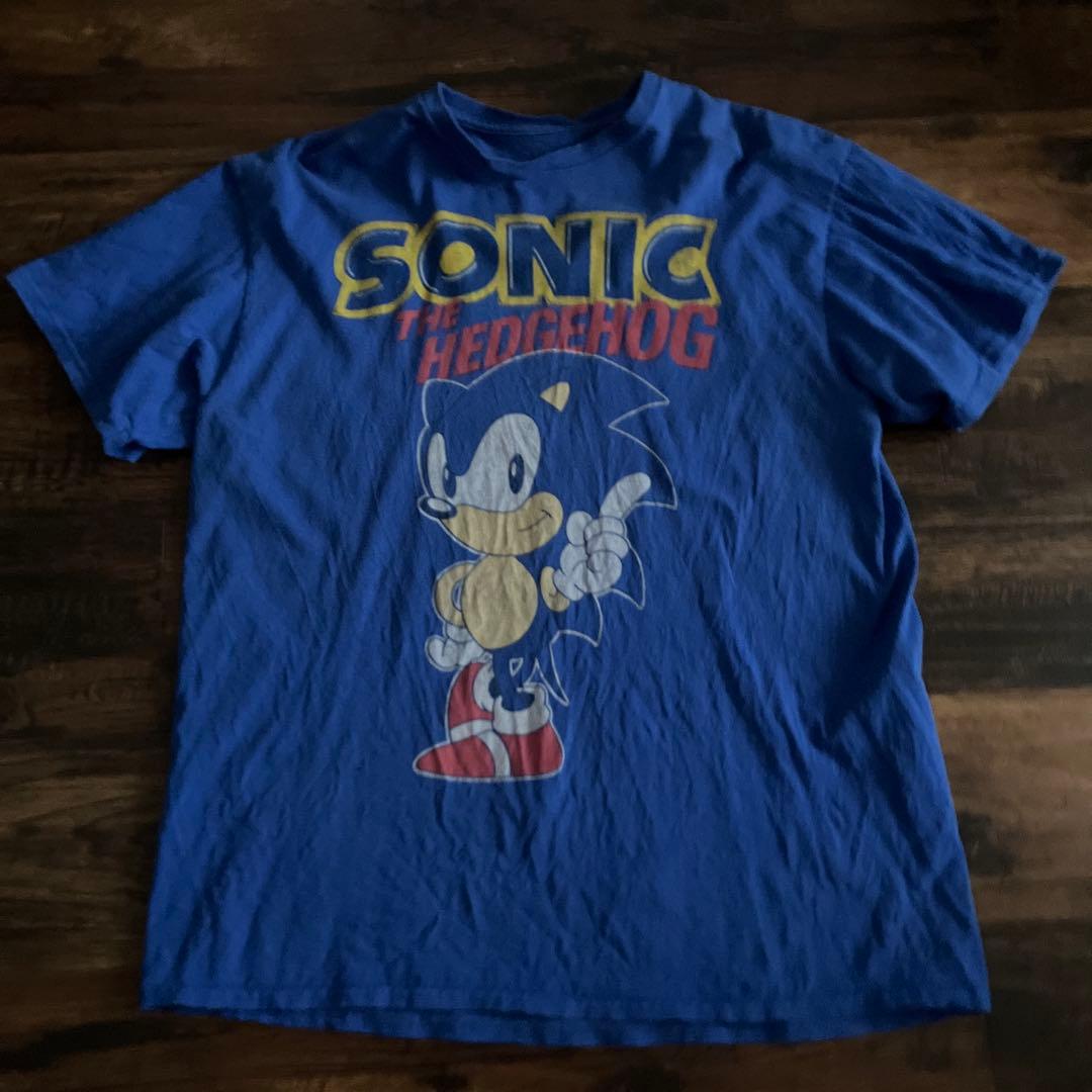 希少、ヴィンテージ】Sonic the Hedgehog Tシャツ 青 - メルカリ