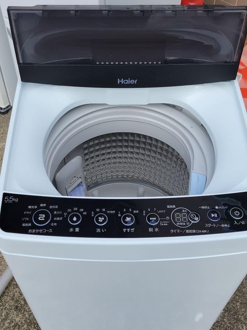 ぴー ハイアール 全自動洗濯機 JW-C55D 5.5kg 2020年製
