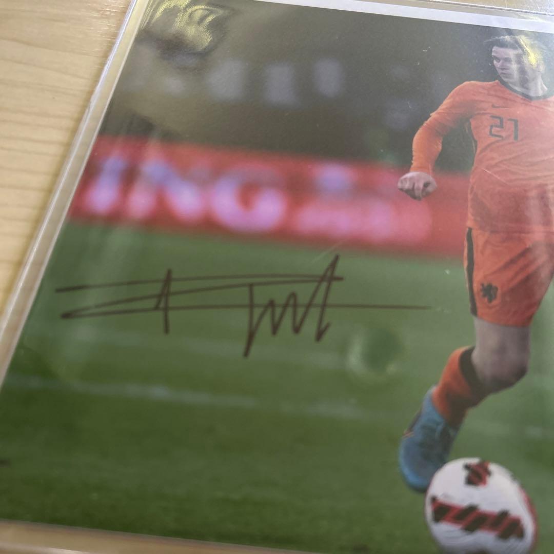 フレンキー・デ・ヨング オランダ代表 直筆サイン入りフォト