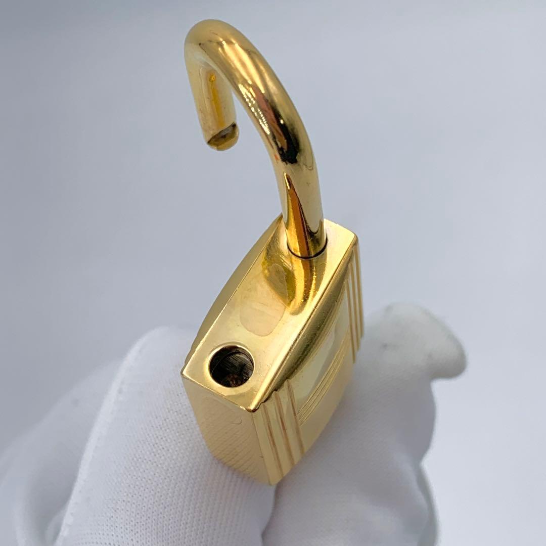 HERMES エルメス カデナ 60番 ゴールド 24Kメッキ 鍵付き 南京錠