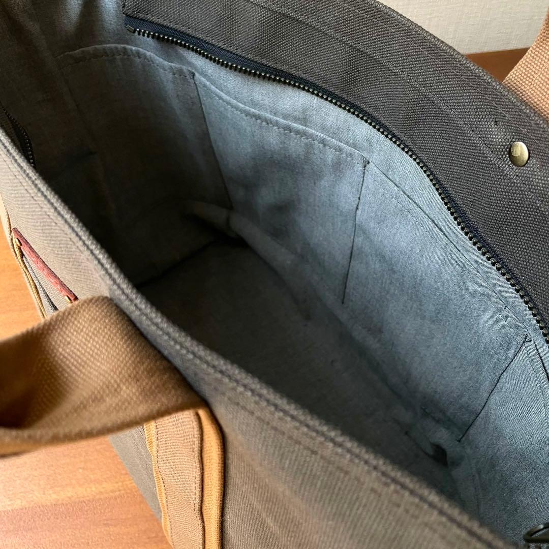 8号帆布トートバッグ(W)ブルージェイド×コーヒー Zさま専用